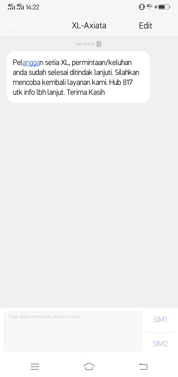 titisanpagi's tweet photo. @myXLCare tapi sudah selesai..tapi masalah di saya..masih terganggu https://t.co/gLmld2elBA