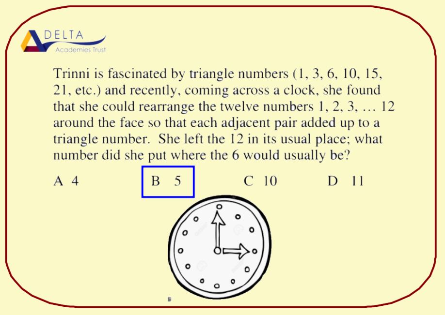 deltatrustmaths's tweet image. You cracked my #homeschool problem, well done 😀 #problemsolving #mathseveryonecanathome #UKMT