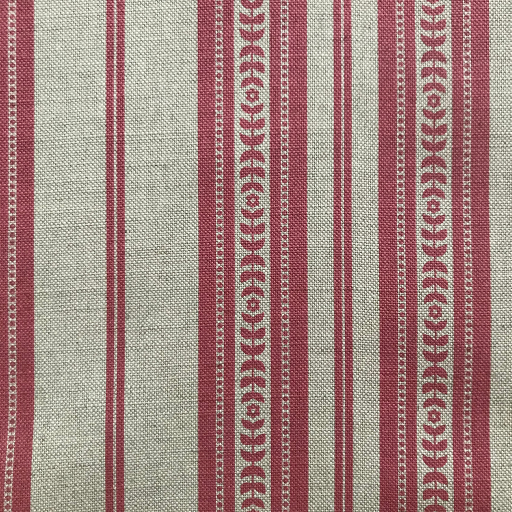 Memory Stripe Print, inspired by rough beauty of old potato sacks with their stripy weave, with extra flair. 

 #stripes #stripey #style #fabric #linen #linenfabric #sample #fabricsample #homeproject #makeacushion #vintagelook #countrychic #elegant #romanblind