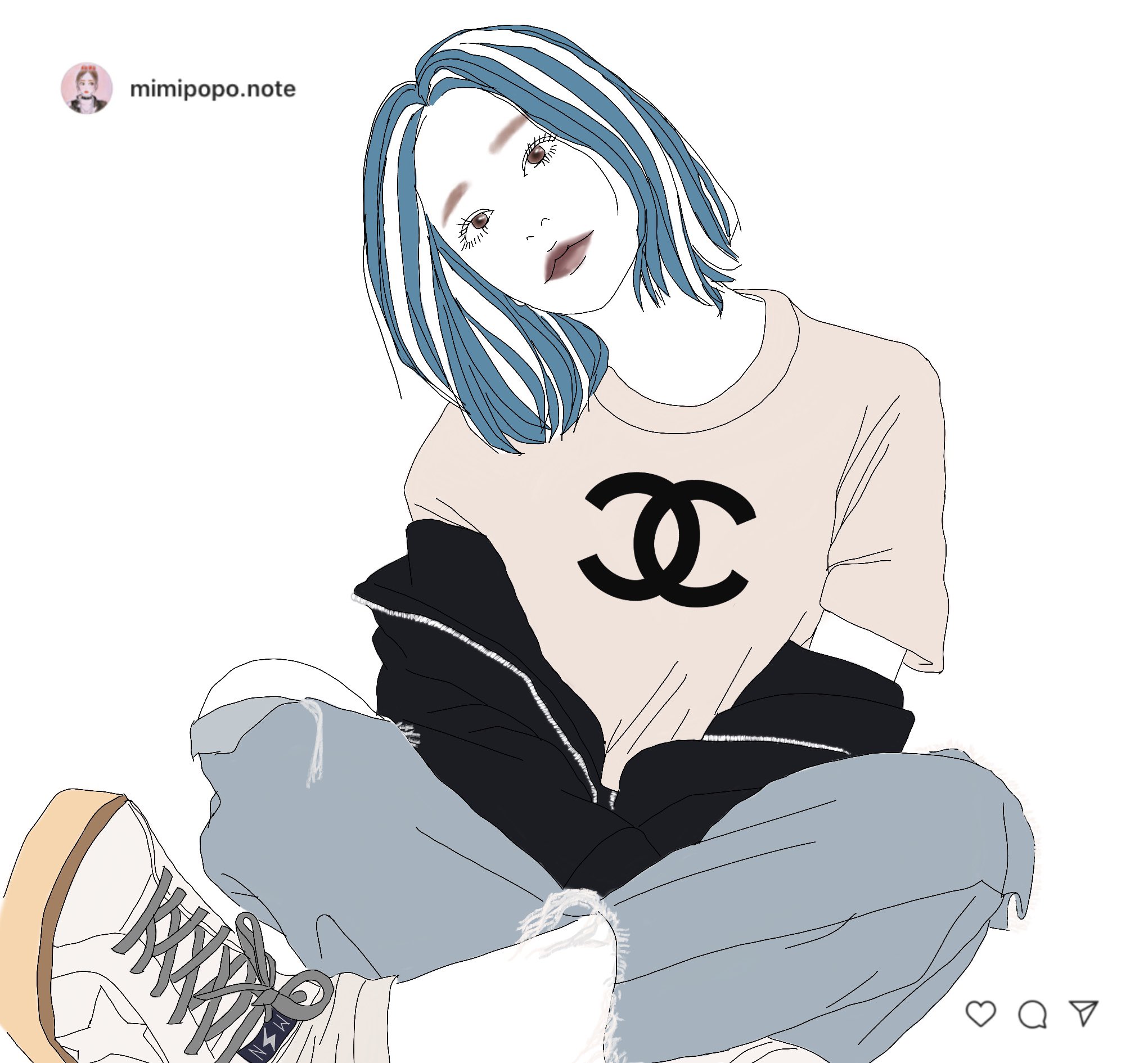 ミミポポ ミミポポ Mimipoponote Mimipopo ミミポポノート お絵描き イラスト シャネルパロディ 乳がん 乳がん末期 Aya世代 T Co 0ffki7szpn Twitter