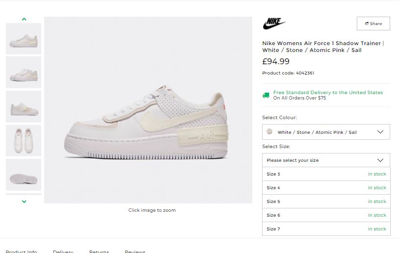 nike stone air force 1 trainers