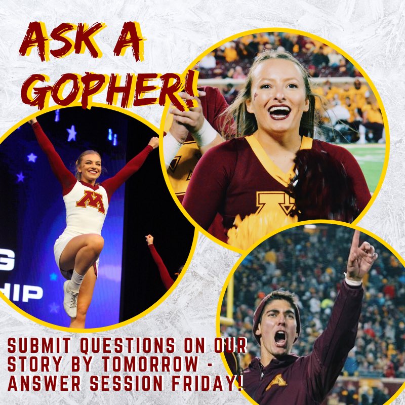 Don’t miss out first Ask a Gopher Q&amp;A video this Friday! You can submit questions on our story until tomorrow!