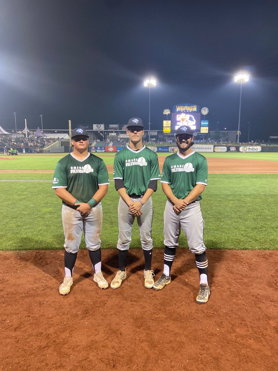 Daulton Wilcoxen, Layne Stafford, and Jared Jones competing in the Corn Belt League in Omaha, NE.