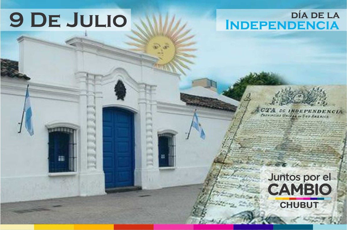 JxcChubut's tweet photo. FELIZ DIA DE LA INDEPENDENCIA 🇦🇷🇦🇷🇦🇷 https://t.co/BYnhygKs8b