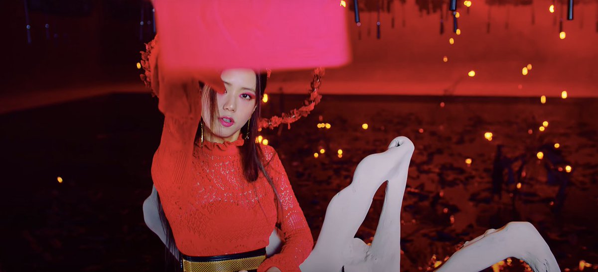 the 2nd part emphasizes how they gracefully wear that experience. jennie fashionably puts on her tears not as a scar but as an accessory.jisoo has thrown away and may even have burned the book where all the words on her body are now written as if it was already part of history