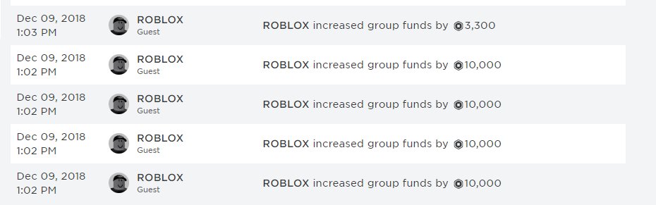 Chris On Twitter Did You Know Roblox Can Increase Group Funds If They Wanted To This Group Got Hacked And Lost 43 3k Robux But Roblox Gave Them It Back I Find This - roblox group funds hack