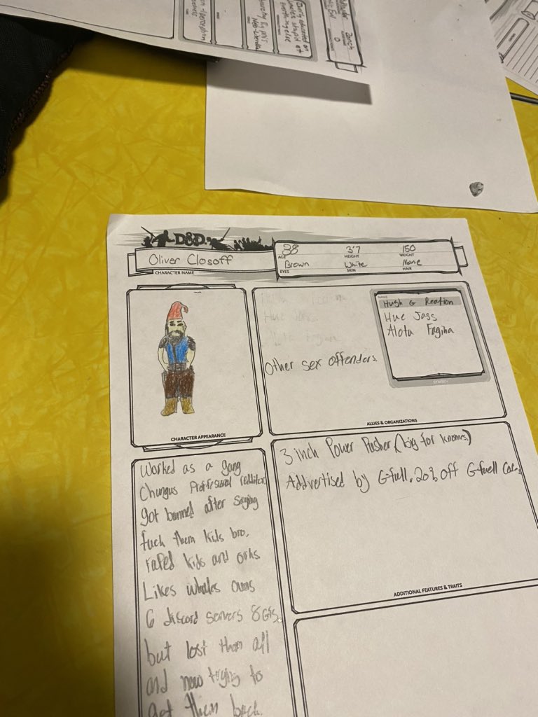 zonchyboy's tweet photo. @KEEMSTAR @Leafy look who is my dnd charter! KILLER KEEM STAR https://t.co/FGkQcI5Ubv