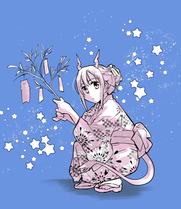 「hair bun tanabata」 illustration images(Latest)