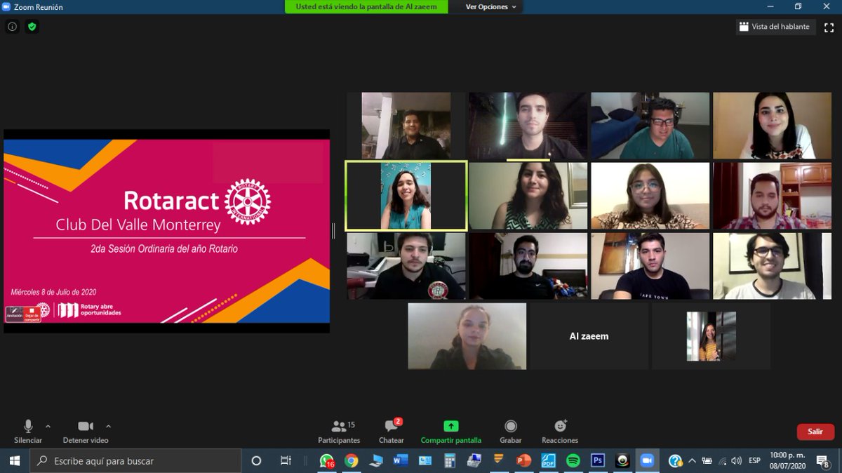 RotaractValle's tweet photo. Hoy tuvimos nuestra primera sesión con el nuevo presidente Alberto Pimentel. Se platicó sobre los distintos proyectos que estamos manejando actualmente y se propusieron aún más. Ni la pandemia nos detiene.💪🏼
¡Tú también puedes formar parte! Info por DM https://t.co/PkzcNoImzl