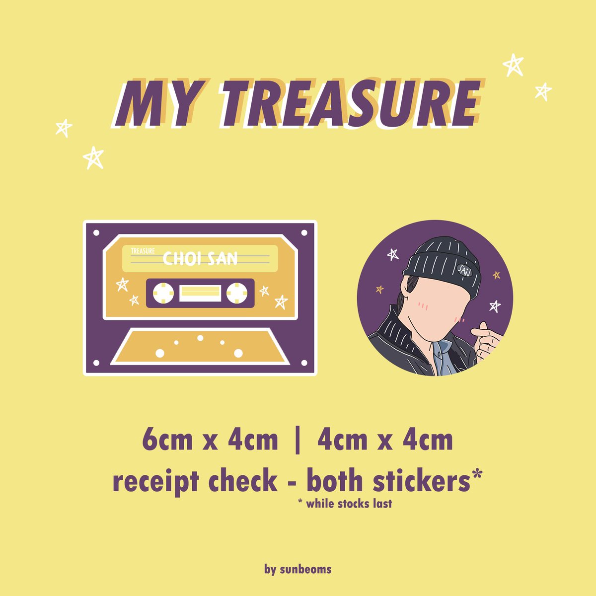 jjulfs's tweet photo. my treasure! ✨

stickers for #monsoleil0710! 

date : 9 july '20
time : 3:30pm onwards

thank you to @monsoleil0710 for organising! https://t.co/UDrLRcYai7