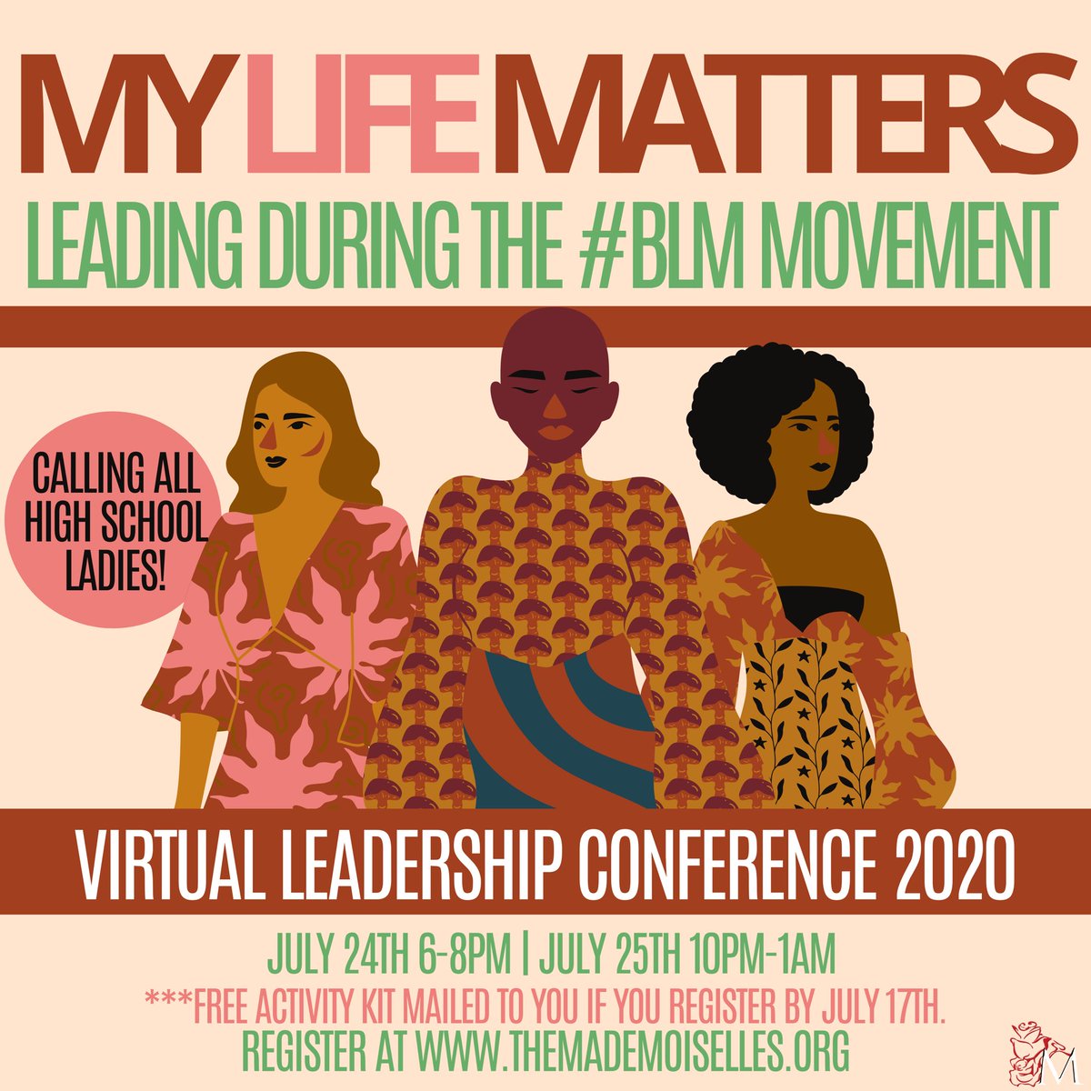 MLLES1960's tweet photo. The Mademoiselle Service &amp; Social Club is  taking their annual Leadership Camp VIRTUAL!!! If you've been to leadership camp with us before, you already know you don't wanna miss this! Same vibe, different platform! Register at our website! https://t.co/WOl1MjUQnx