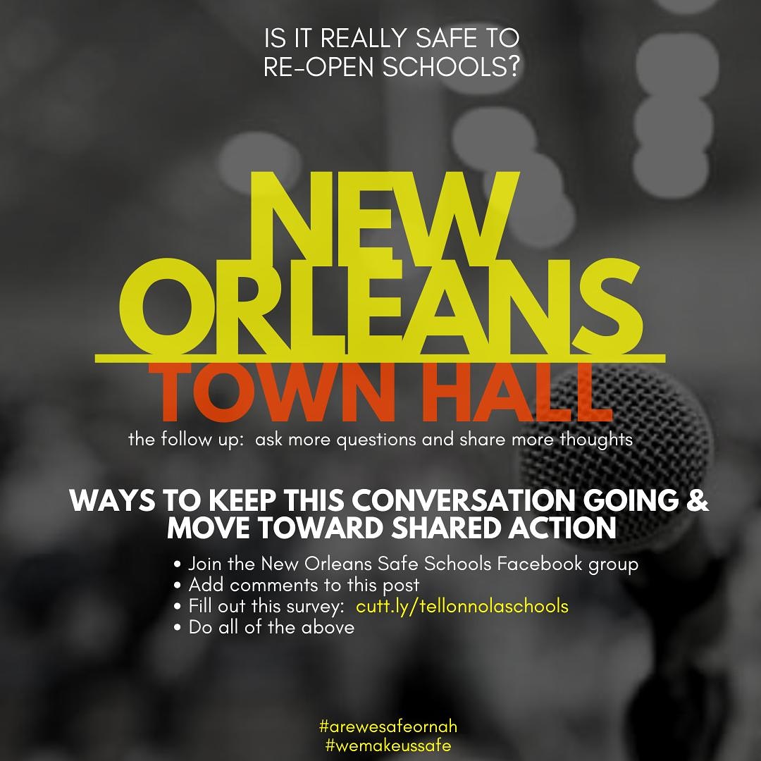 IRIS4Impact's tweet photo. We’re glad everyone could make it to the Town Hall on School Safety hosted by @UTNO_Teachers @fflicla @OPEN_NOLA @StepUpLA #FamiliasUnidasenAccion & @RethinkNOLA
For those who couldn’t make it don’t worry. Here's a few ways to keep the conversation going. #wemakeussafe https://t.co/l2P62SLBGT