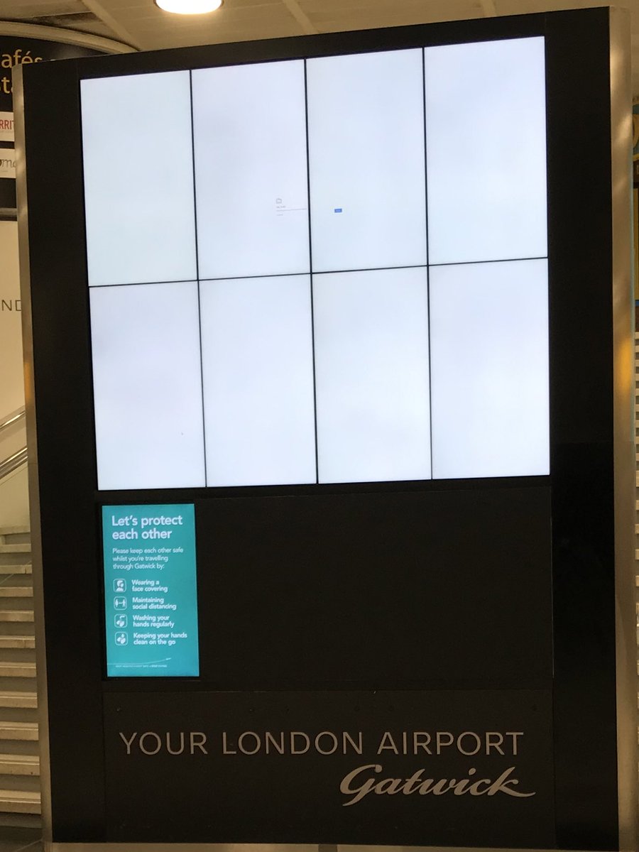 I think  @Gatwick_Airport needs to reboot their departure board – bei  North Terminal