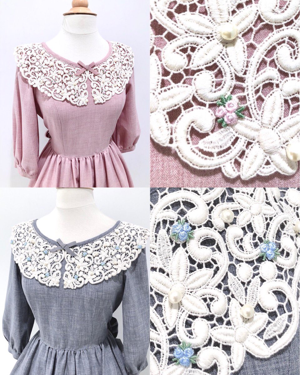 ট ইট র Chouchou Ange名古屋店 Innocent World ミレーユワンピース 希少性の高い豪華な高級ケミカルレースにお花のモチーフやパールがあしらわれた素敵なワンピースです 涼しく着られる生地感もご好評ですよ 通販ページにも掲載中