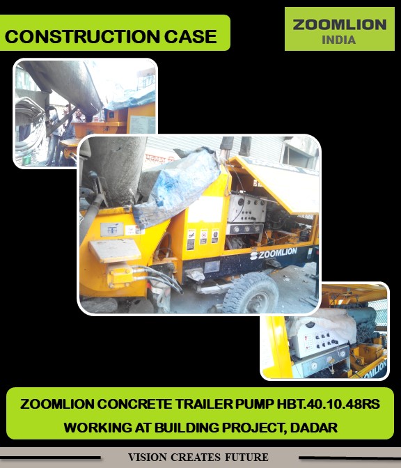Zoomlion17's tweet photo. #ZoomlionConstructionCases

#Zoomlion #Concrete #TrailerPump HBT40.10.48RS working at a building project in #Dadar, #Mumbai #Maharashtra 

 #ZoomlionIndia #BuildingProjects #Infrastructure #Construction #Concretetrailerpump #Constructionmachinery #Constructionequipment https://t.co/Kbw5h951Ij
