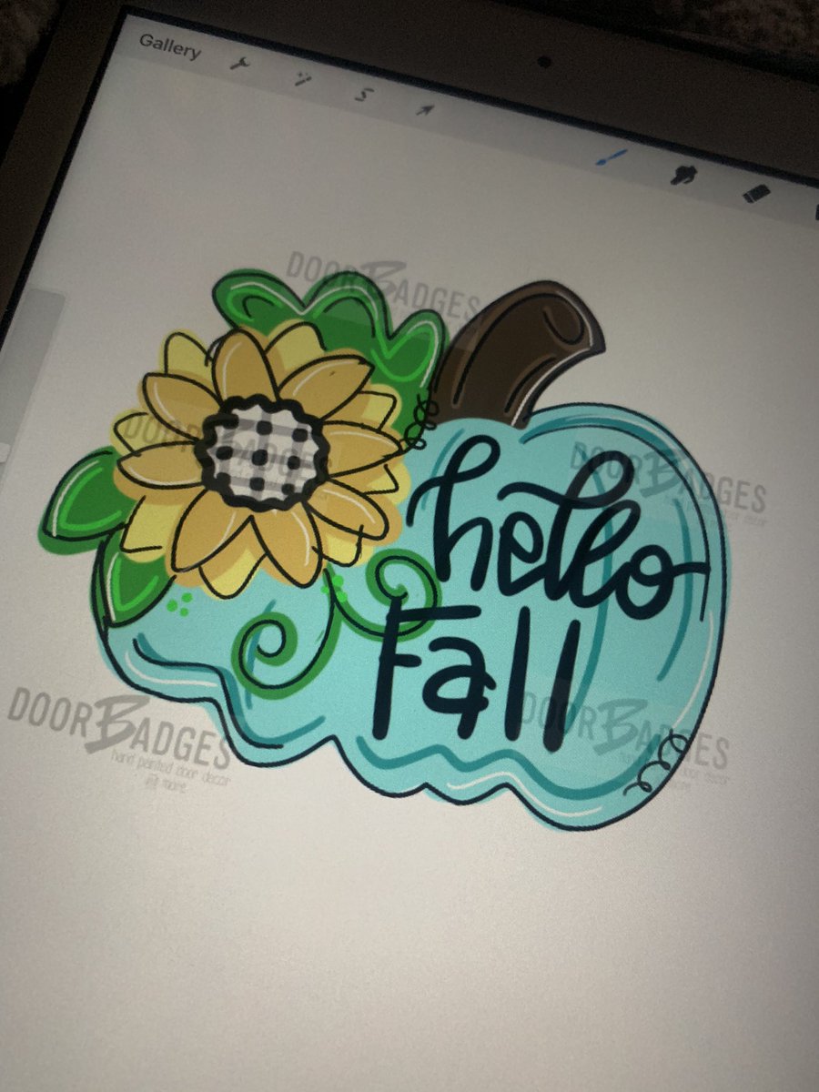 DoorBadges's tweet photo. Late night drawing...listed in shop as a new fall door hanger design! #doorbadges #doordecor #dontletyourdoorbenaked https://t.co/hbGevtJvf7