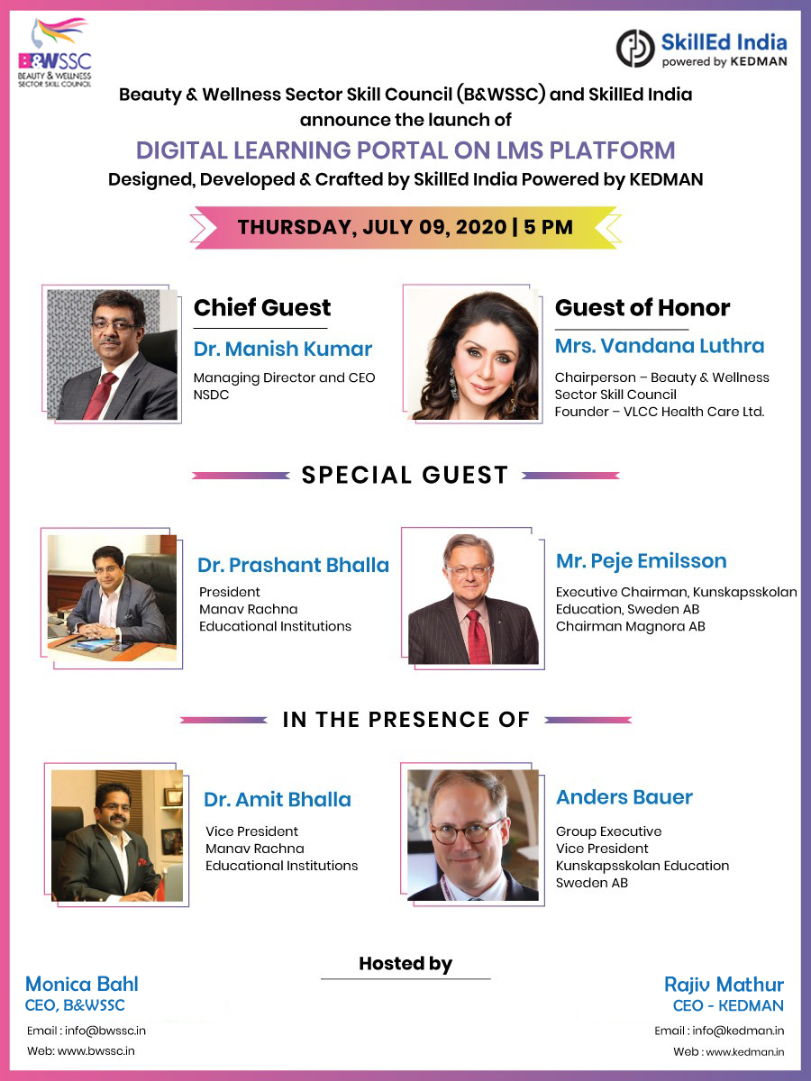 bwsscofficial's tweet photo. B&amp;WSSC in association with SkillEd India, proudly presents to you all the ONLINE DIGITAL LEARNING PORTAL as a new age of skilling. B&amp;WSSC, Welcomes you to join the launch ceremony TODAY at 5 pm.
Zoom Meeting link- https://t.co/wWQMoknpuA
@MSDESkillIndia @NSDCINDIA @Vandanaluthra https://t.co/2x7hch7aPy