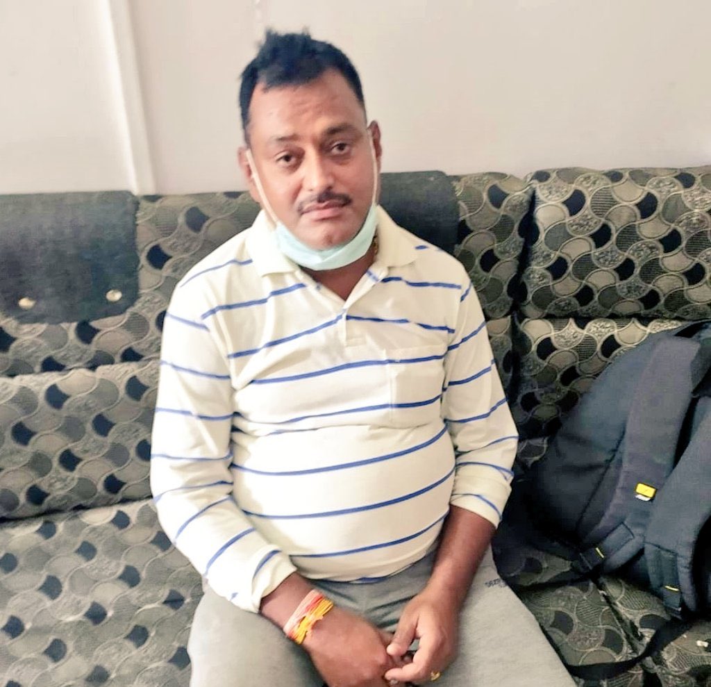 AdityaRajKaul's tweet photo. Gangster Vikas Dubey, wanted in connection with Kanpur ambush in which eight policemen were killed, arrested in Ujjain. https://t.co/1udghxDjZ4