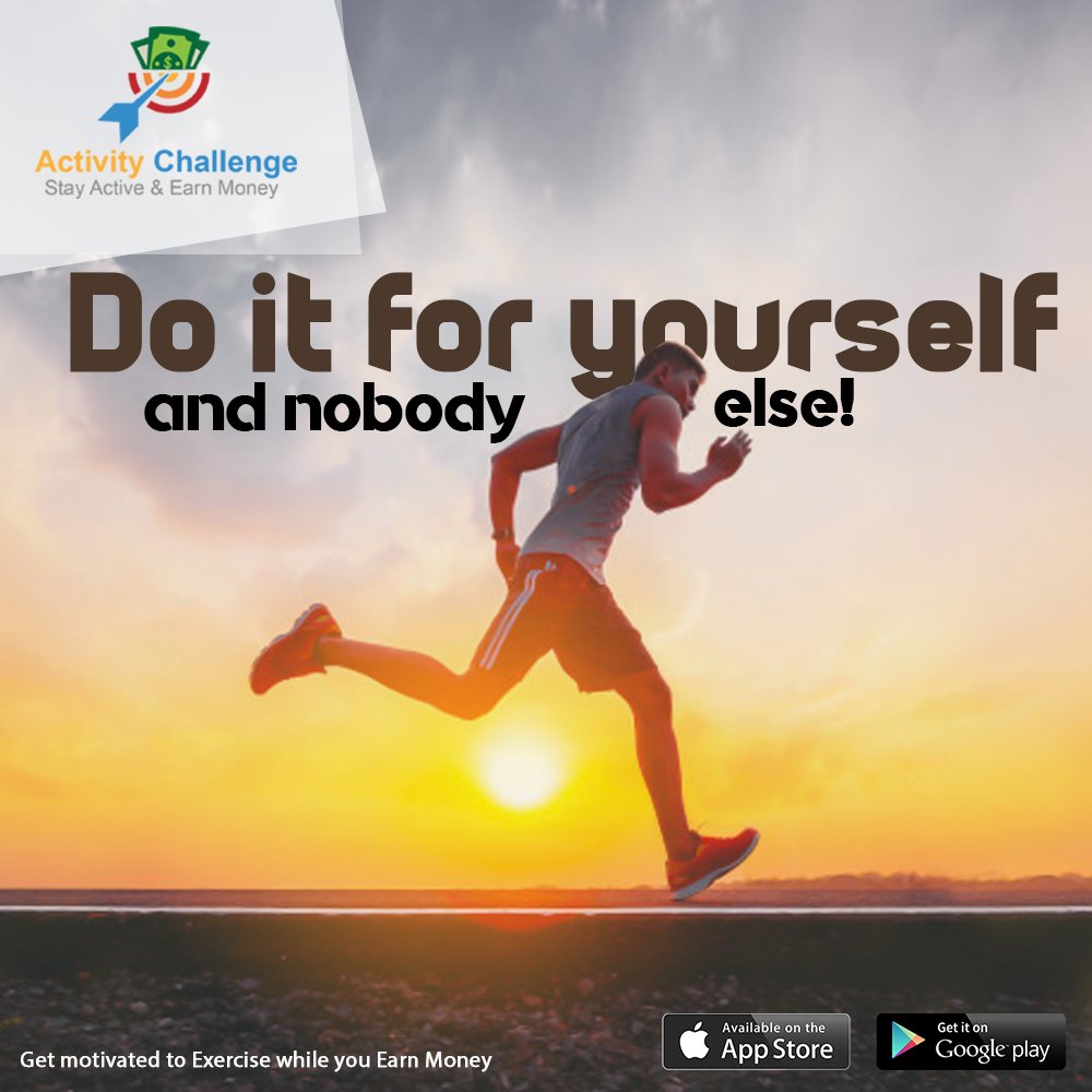 activ_challenge's tweet photo. Work out for yourself, get fit for yourself, and earn money for yourself. Do all the three at once with the new Activity Challenge App. Download Today!

Visit "https://t.co/UDfrIo460h" For more details about the App.

#ActivityChallenge #FitnessApp #HealthandFitnessApp #Workout https://t.co/WDFpxG181N