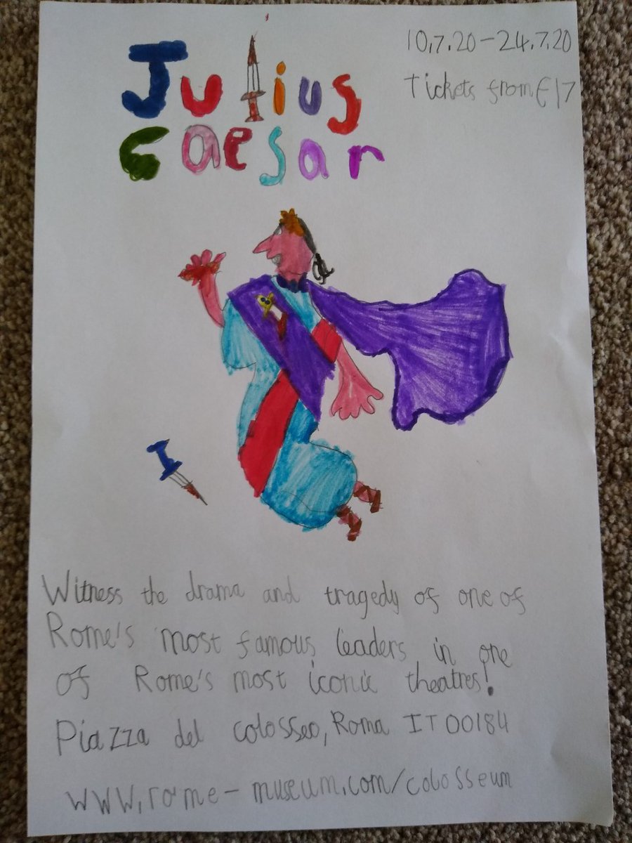 StAlbans_Sch's tweet image. L has designed a persuasive poster for an event at the Colosseum, excellent work! #MissD