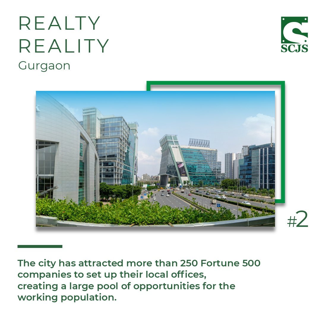 scjsgurgaon's tweet photo. Home to 250+ Fortune 500 companies, Gurgaon has emerged as an important IT and commercial hub in India.
#realtyrealitygurgaon #SCJSGurgaon https://t.co/h2BkSpxXTX