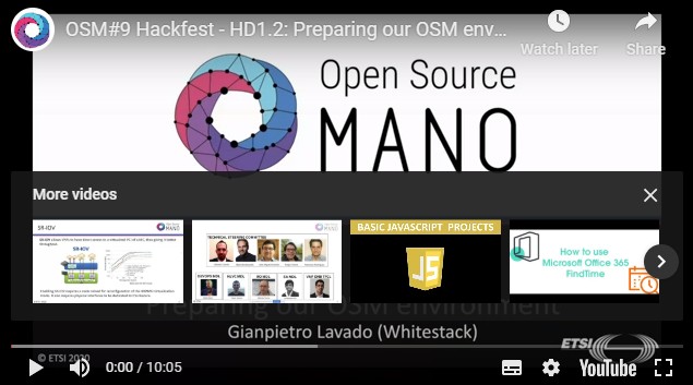 ETSI_STANDARDS's tweet image. Watch our Video from OSM#9 Hackfest: Preparing our OSM environment youtu.be/Ah0rAZSPIxo #OpenSourceMANO #TheStandardsPeople #OSM9hackfest
