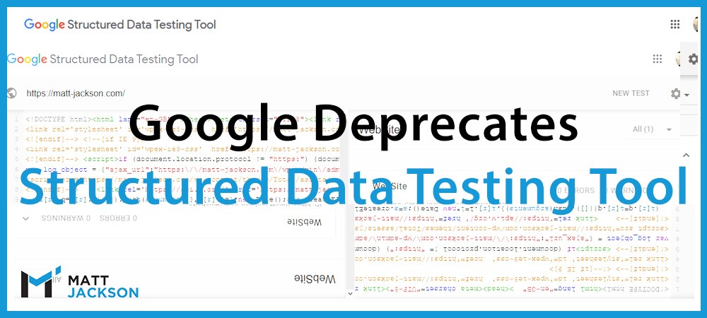MattJacksonUk1's tweet photo. Google is Deprecating the Structured Data Testing Tool - https://t.co/1jQE14ZPvC #seo https://t.co/GYHFBrUiHQ