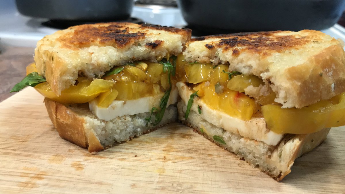 Cook_WithDustin's tweet image. A Reuben and a Caprese sandwich