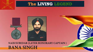 Capt. Bana Singh- Param Veer Chakra.Capt. Bana singh Ji was born in a Sikh family in Kadyal , J&k on 6th Jan 1949 , his father ws farmer and uncles were soldiers in IA, In 1969 he joined Army into 8th Bln of JAKLI .  @banasinghpvc  @malhar_pandey  @MajorPoonia  @majorgauravarya