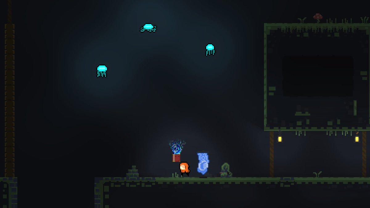 ParafoxG's tweet photo. Sometimes, The most calming thing is being able to look at my progress and see positive change. Sometimes, its glowing jellyfish. #VideoGames #IndieGameDev #IndieGames #GameDev #IndieDev #MetroidVania #PixelArt #IndieWatch    #IndieGameLife https://t.co/YanOJ4N3kH