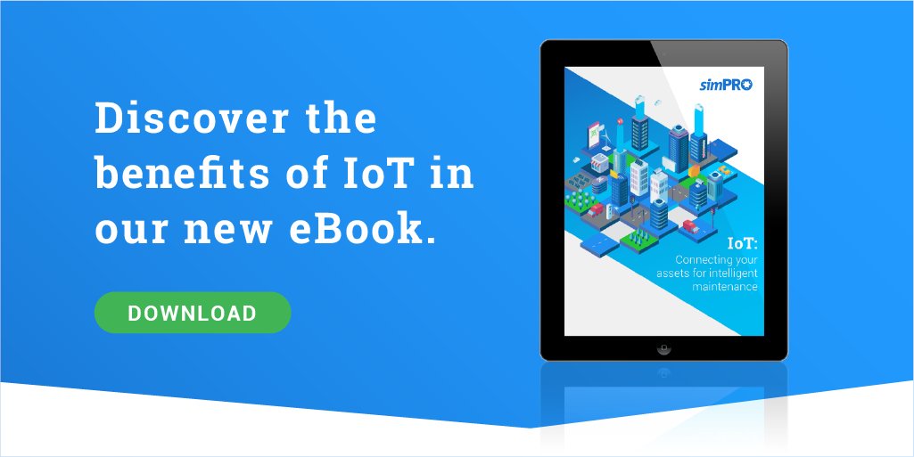 simprosoftware's tweet photo. Enhance asset maintenance with simPRO and the simPRO IoT add-on! Elevate your service level agreements with remote monitoring and condition-based maintenance. Download our FREE eBook to learn how:  https://t.co/zkyVFz1iF7 
#simPRO #simPROIoT #IoT #connectedassets #ebook https://t.co/0LfJUb7K5g