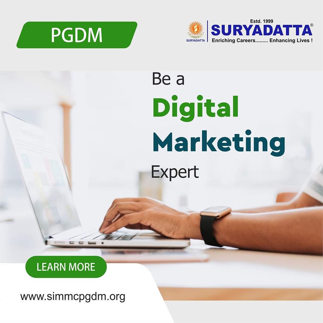 Suryadatta_Pune's tweet photo. Be a #DigitalMarketing Expert with #Suryadatta’s 2 Years #PGDM Program in Digital marketing. It’s an opportunity to scale up your skills and prepare yourself as a professional with advanced skills.
To know more, visit: https://t.co/kB4zrXoRSx
#SuryadattaGroup #SIMMC #SIBMT https://t.co/WMamGgMey3