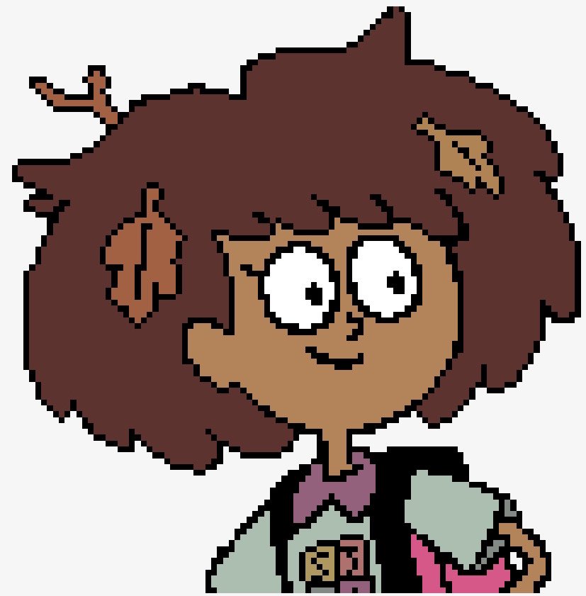 Anne pixel art from #Amphibia