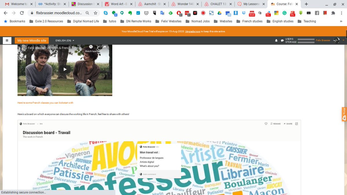 Including collaborative board between teacher and learner online #getinmooc