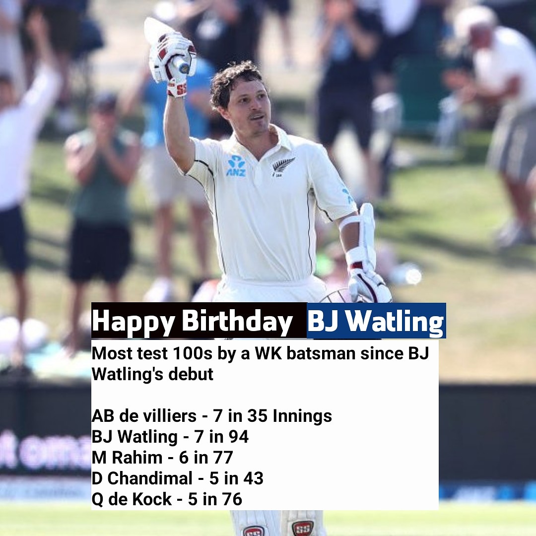 Most underrated WK Batsman in this era ! Happy birthday  BJ Watling   