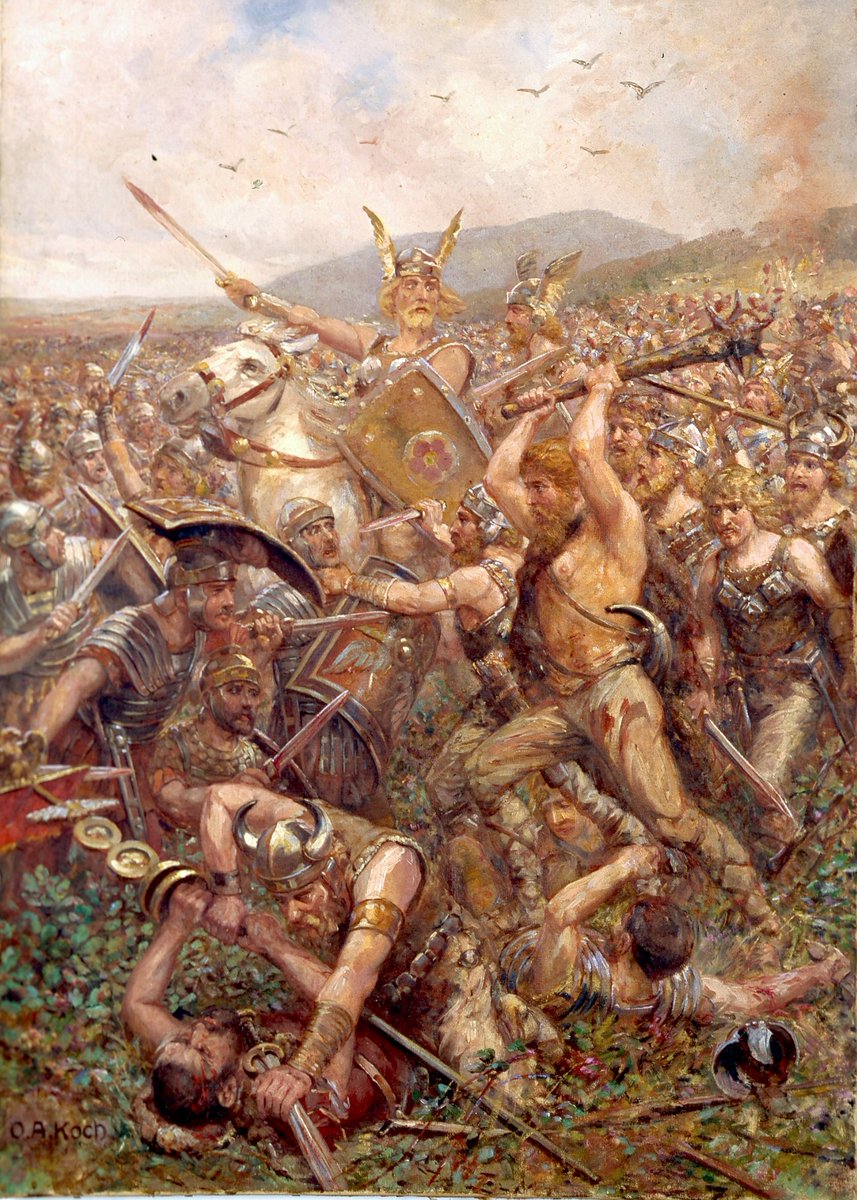 After the Battle of Teutoberg Forest, the Roman army was effectively devoted to destruction. Most were killed, their weapons and equipment were deposited as votive offerings, and the livestock and horses were all killed. The Germans must have vowed this beforehand.