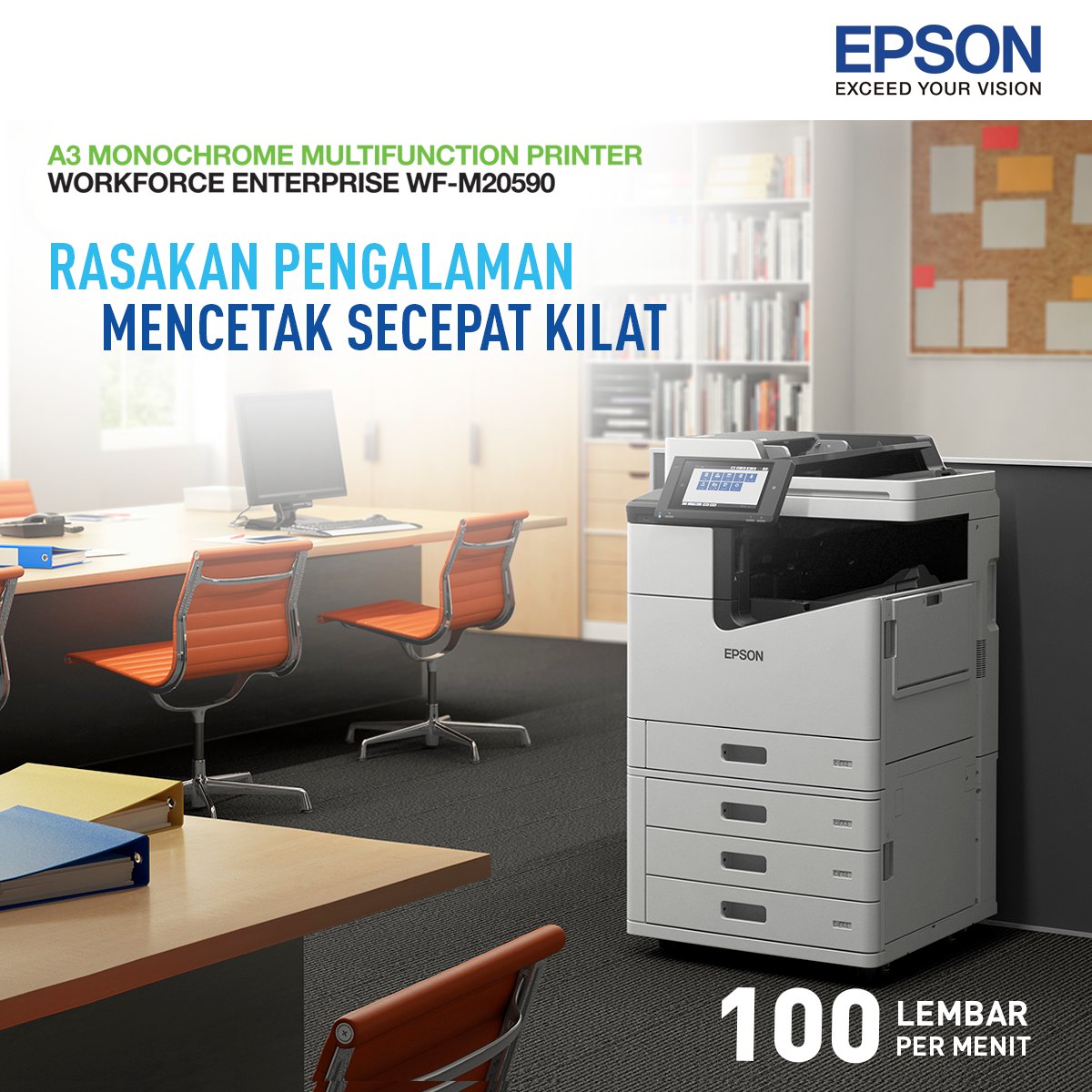EpsonIndonesia's tweet image. Rasakan pengalaman mencetak monokrom secepat kilat dengan Epson #WorkForceEnterprise WF-M20590. Ditambah kapasitas katrij tinta hitam yang bisa menghasilkan 120.000 lembar, produktivitas bisnis Anda akan meningkat.

Info: epson.co.id/enterpriseprin…

#MonoInkjet
#BusinessInkjet