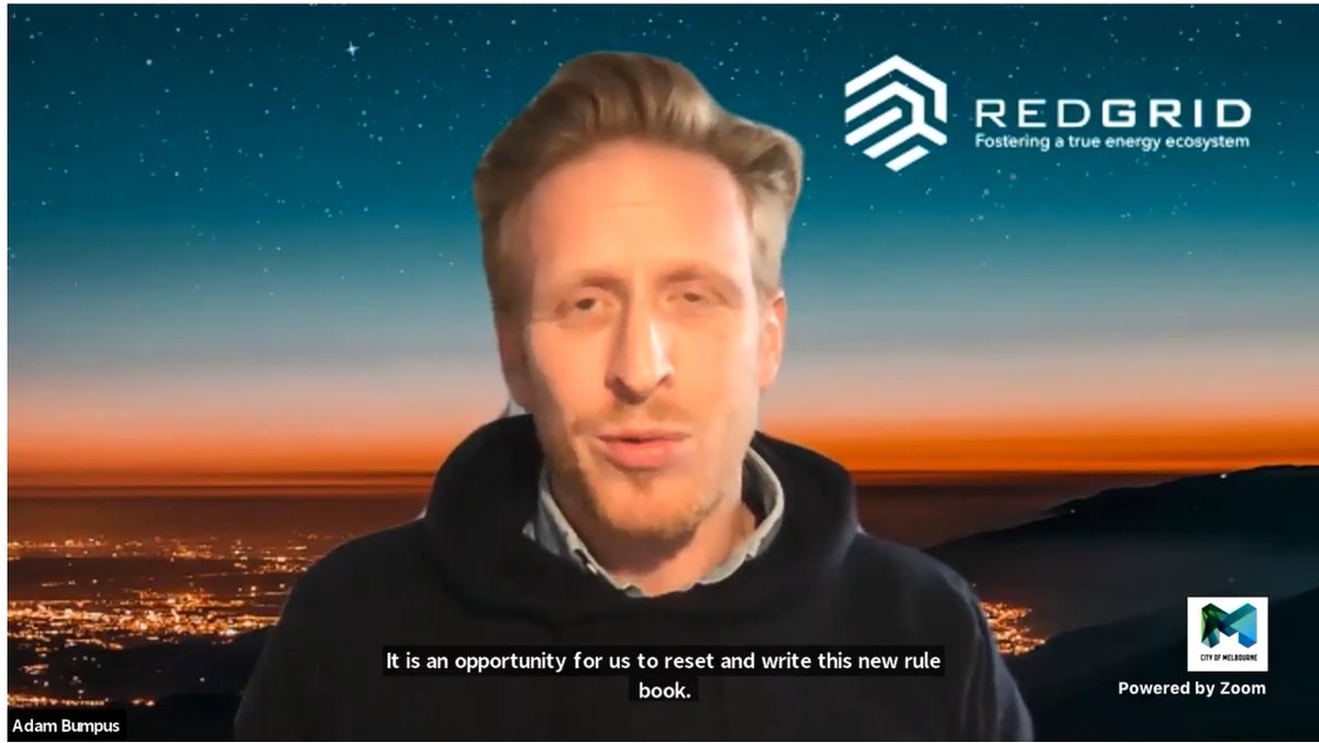 "If I want to use more energy today maybe my neightbour says - fine I'll use a little bit less -, and maybe I'll use a little bit less for them tomorrow" - <a href="/adambumpus/">Adam Bumpus⚡️</a> from <a href="/RedGrid_io/">RedGridGPT</a> on treating energy as local mutual credit via <a href="/cityofmelbourne/">City of Melbourne</a>