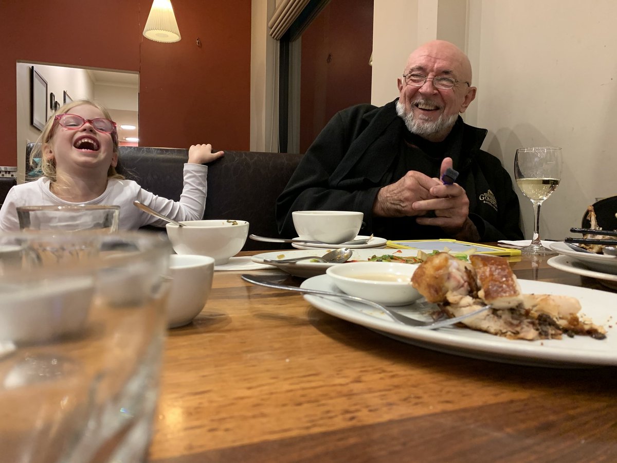 cartoonist &amp; grandaughter. .happy birthday Claudia. .keep'em laughing