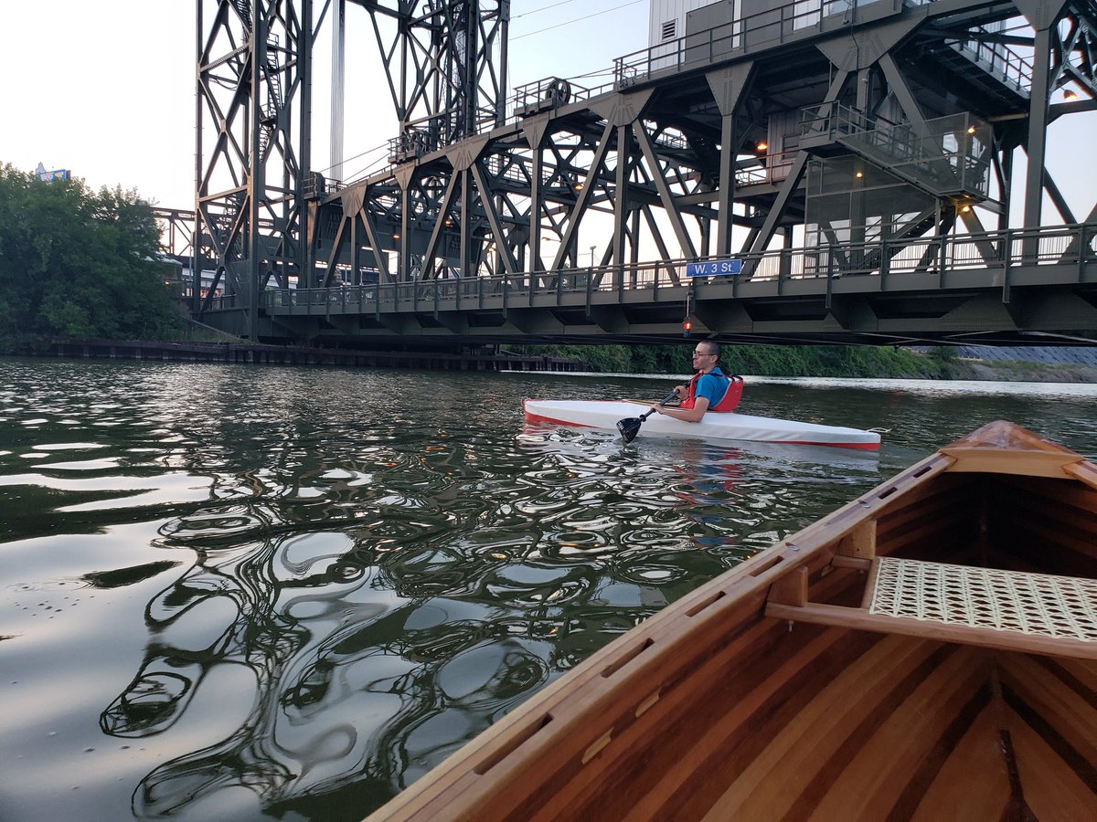 :Went for an evening paddle tonight with my friend (who recently finished building his skin on frame kayak!)We paddle by a couple guys who yell "Hey nice canoe! Did you make it?" To which I get to respond "Yeah I did!" And then they start cussing me out "Like hell, liar!"