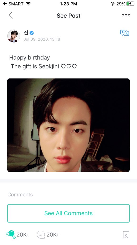 britneyp_'s tweet photo. The best gift ever!!!💜🥰 
#Happy7thBirthdayARMY #HappyBirthdayArmy #ARMYDAY #Jin https://t.co/9vUER9LTTa