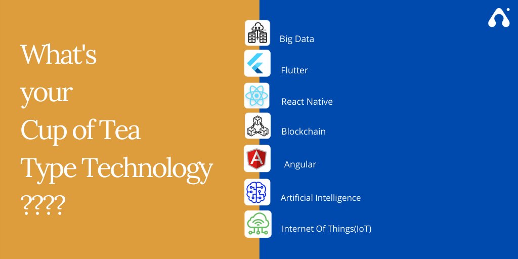 Appventurez's tweet image. Technology is emerging & so as we. Moving ahead the new trends of technology will be seen so keep yourself updated daily with us & make every technology your Cup Of Tea!
#technologies #reactnativeapps #flutterappdevelopment #angular #bigdata