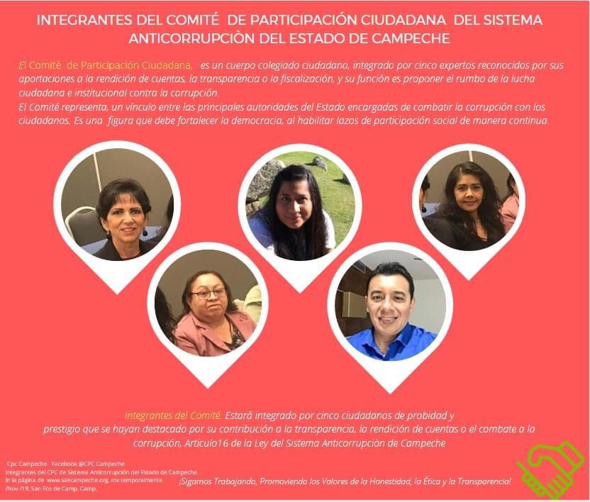 cpccampeche's tweet photo. INTEGRANTES DEL SISTEMA ESTATAL ANTICORRUPCIÓN...¡CONÓCENOS!
¡Sigamos Trabajando, Promoviendo los Valores de la Honestidad, la Ética y la Transparencia! https://t.co/3vFxJZuP8f