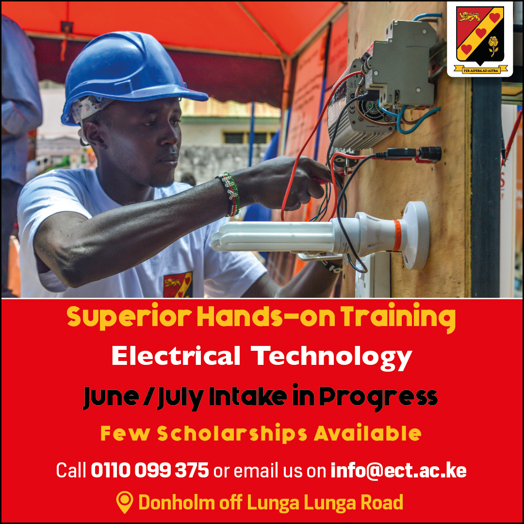 ECTKenya's tweet photo. Eastlands College of Technology
Strathmore's answer to vocational training.
Call us on 0110-099-375 or email us on info@ect.ac.ke to secure a place in the on-ongoing June/July intake.
#DiscoverECT #TVET #college #collegelife https://t.co/t3xCQUUqgr
