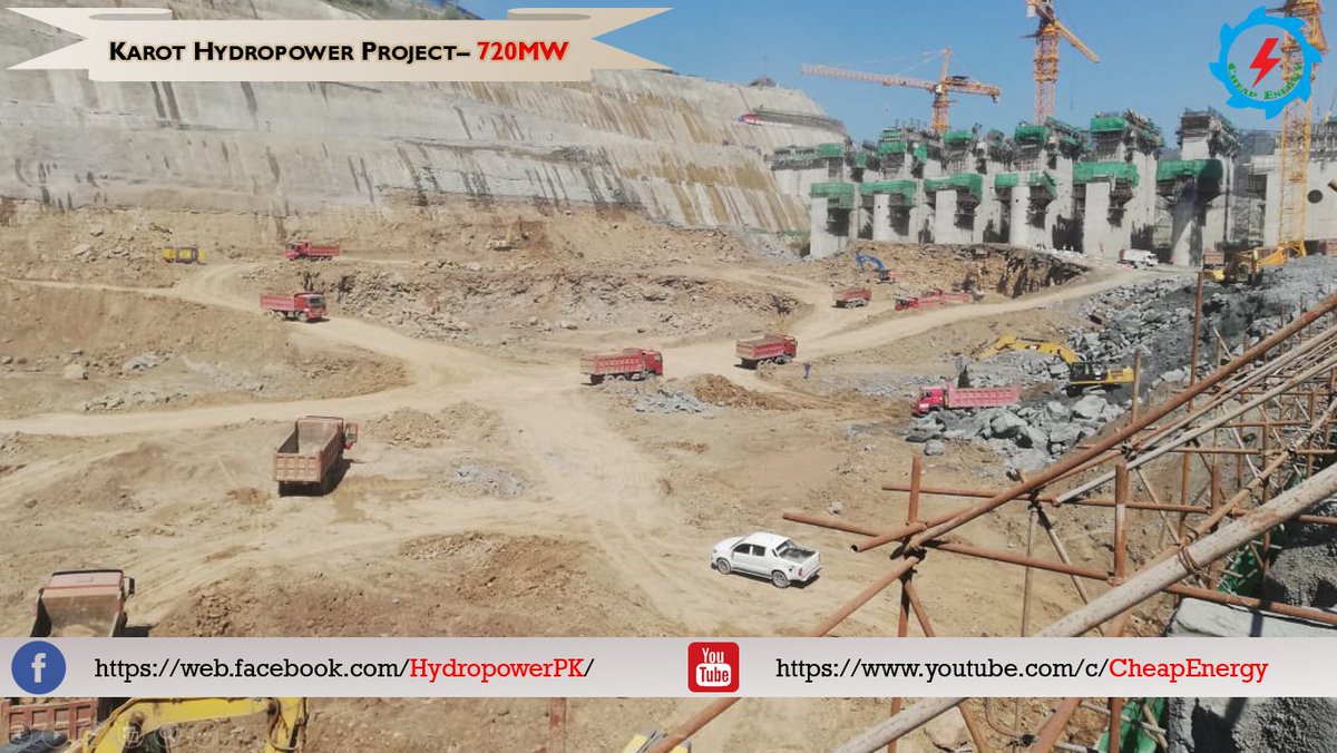 HydropowerPk's tweet photo. #Karot_Hydropower_Project- #720MW
- Under Construction since 2016 under the banner of #CPEC
- Annual Energy: 3,436 GWh
- Completion: 2021
- Construction cost: $1.42 billion

#Pakistan #Dam #AJK #Punjab #CheapEnergy #Hydropower https://t.co/E3MbKpz0lD
