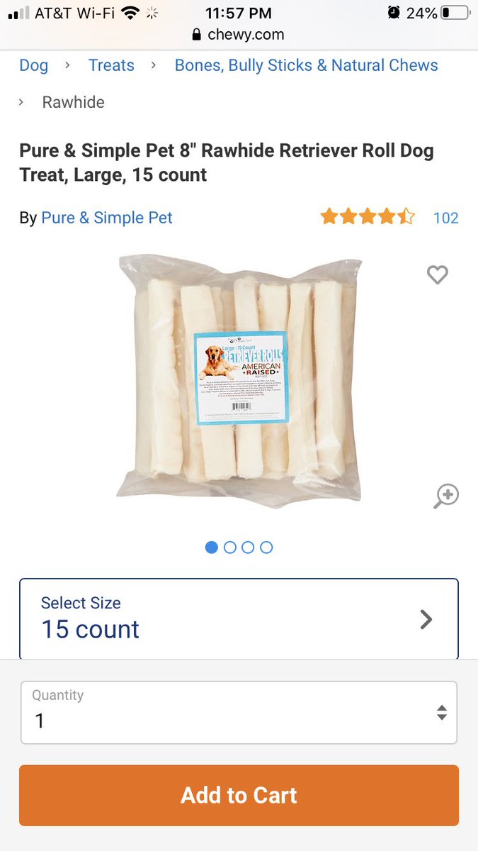 metacogthoughts's tweet photo. @laurelz @ChaosMuffet Maybe a rawhide roll, like this maybe? https://t.co/vSsxjVIurU