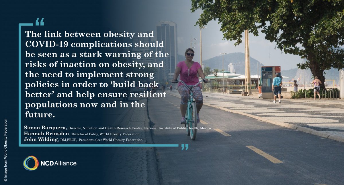 'This #pandemic has brought to the fore some of the risks and challenges that result from INACTION on #obesity'!  Check out a new blog from @SBarquera, @WorldObesity @hannahbrins & John Wilding  
bit.ly/38CC4M9 #ActOnNCDs #COVID19 
via @ncdalliance