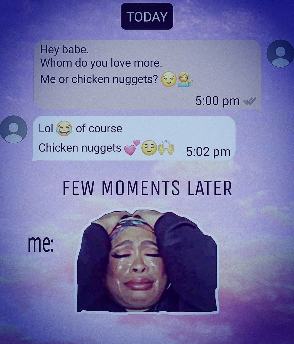 Ooff it's pretty hard to agree with this 😌😂. 
. 
. 
. 
. 
#meme #pain #chicken #chickennuggets #chats #babe #loveforchicken #truth #funny #editing #likes #comment #post #love #tweet