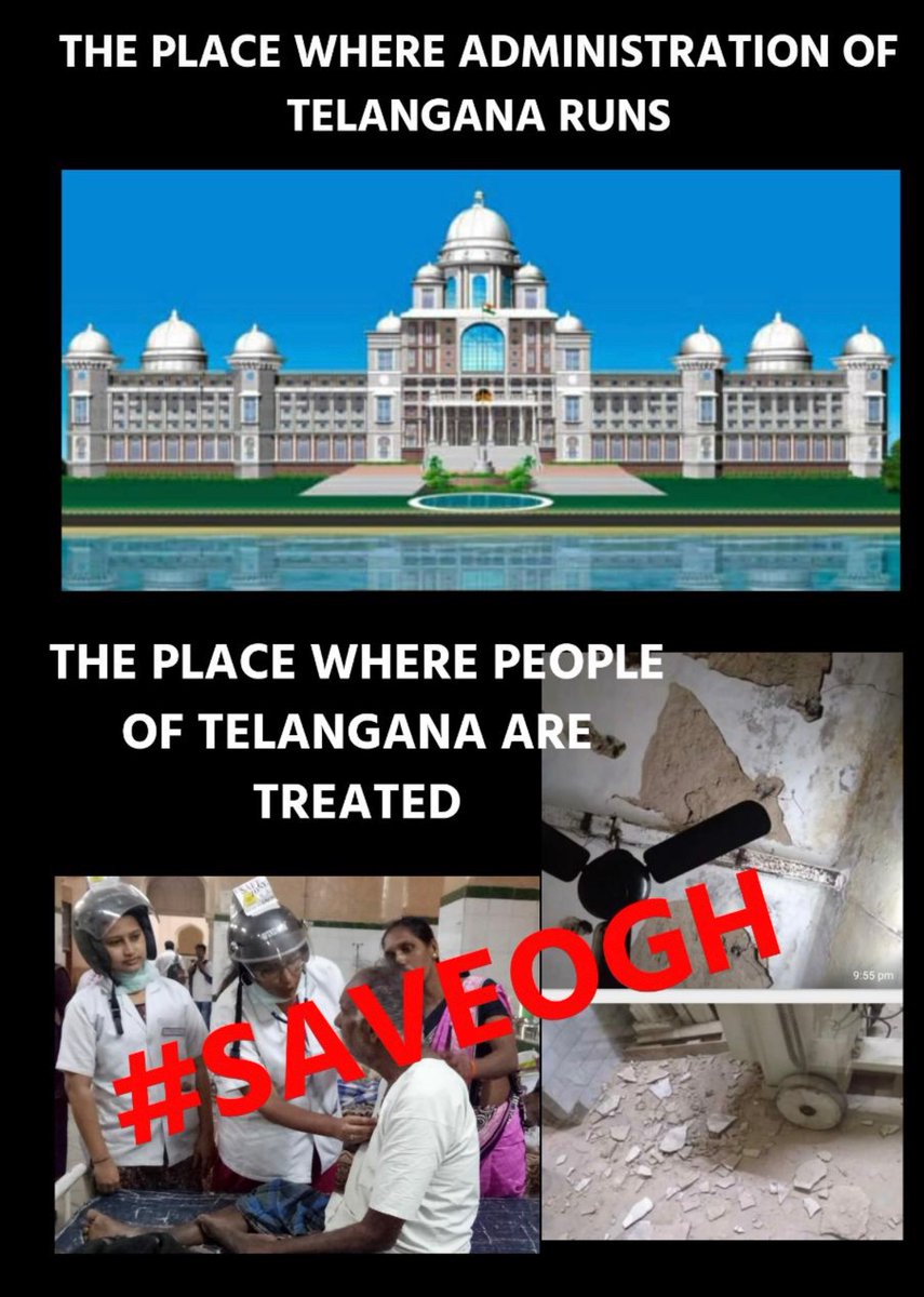 santhoshi_nik's tweet photo. This is the state of Osmania General Hospital where we can see doctors putting helmets while treating and yet the state decides to spend 500cr on a secretariat instead of Health Infrastructure during this covid pandemic!!  #PeopleHealthMatters #SaveOgh @BDUTT @CNBCTV18News https://t.co/u0o1wviHPX