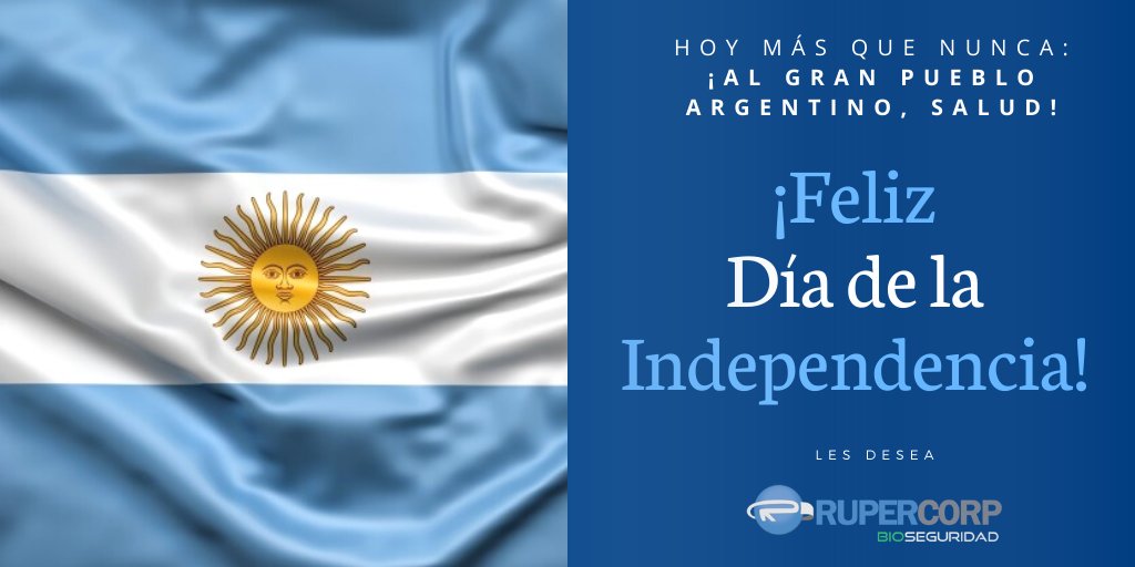 RupercorpBio's tweet photo. Hoy más que nunca:
Al Gran Pueblo Argentino, SALUD!
Viva la patria!  Feliz Día de la Independencia!

#9DeJulio #DiaDeLaIndependencia #Argentina https://t.co/bvpXO5Hukd